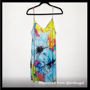 Natori Abstract Floral Mini Dress